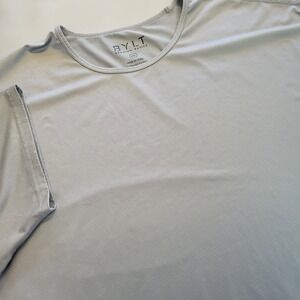 BYLT Premium Basics Mens XXL Light Grey Active Short Sleeve Curved Hem Tee Shirt